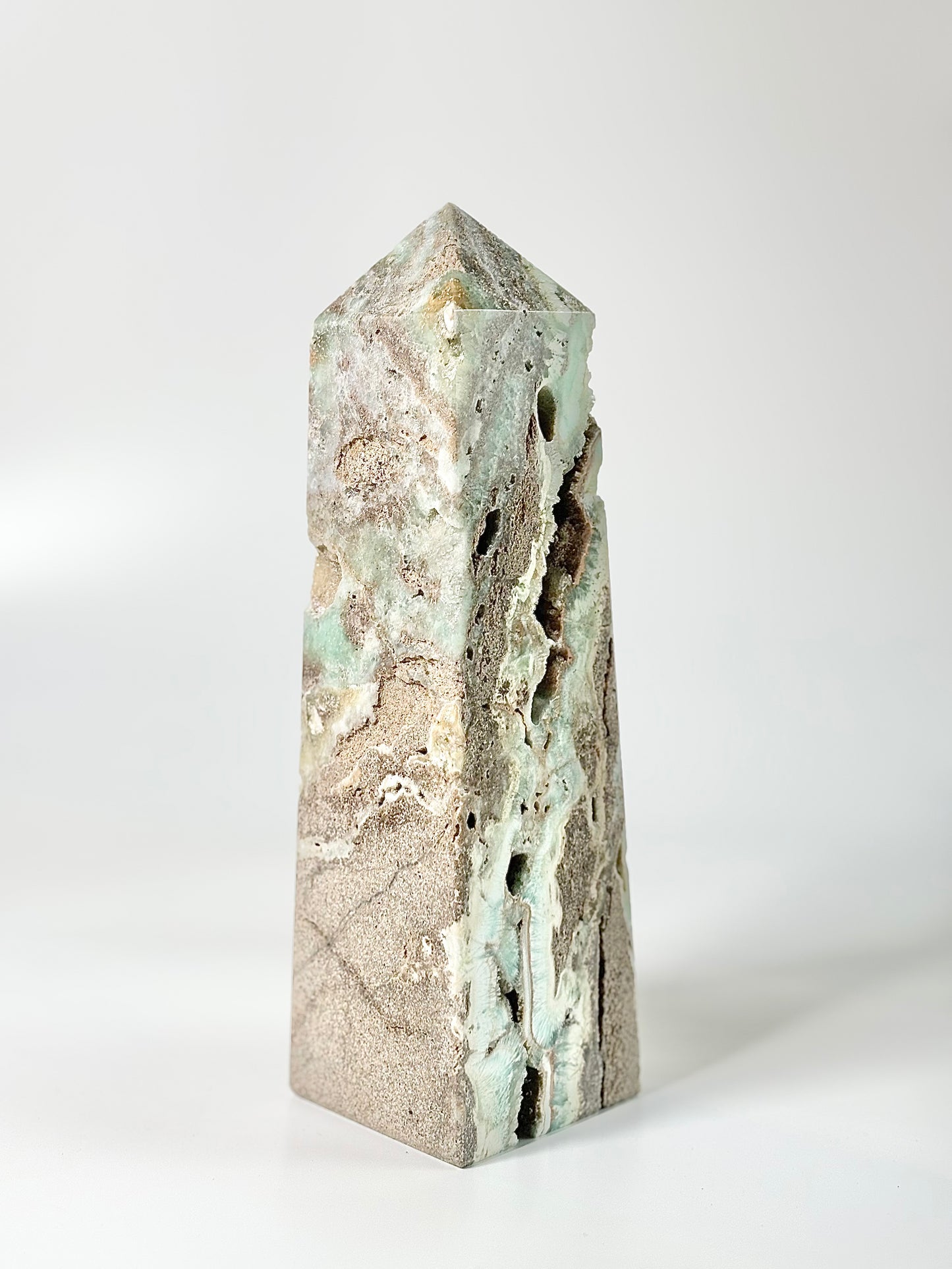 Blue Aragonite Four-Facet Tower 2.1 Kg – Calming Energy & Emotional Healing