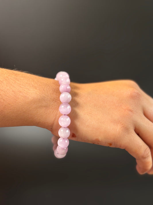 Kunzite Superior Quality Bead Bracelet - 8mm | Encourage Kindness