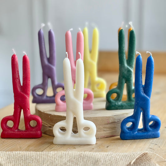 Scissor Soy Candle - Colour Option Available