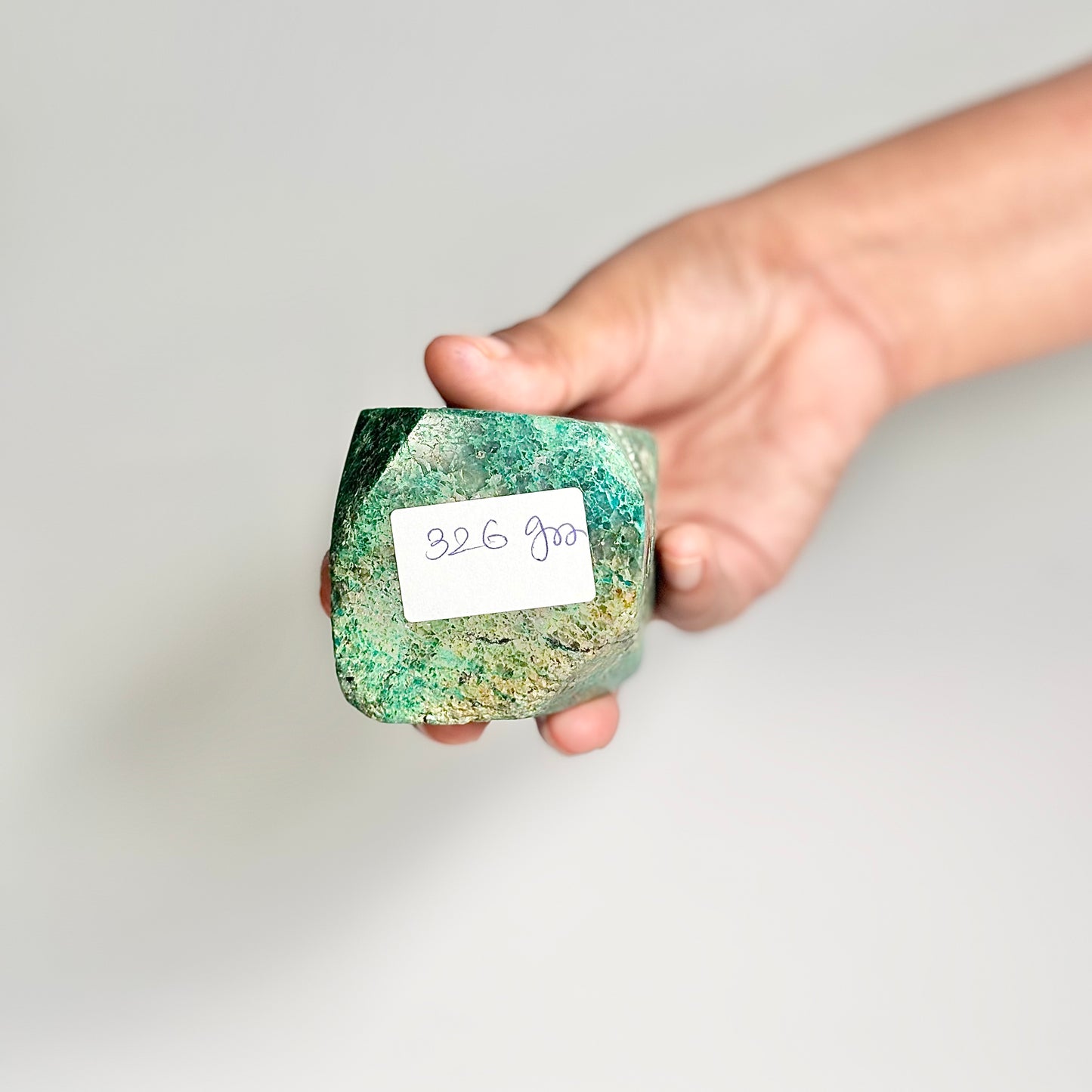Green Chrysocolla Freeform 326g - Calm Emotions • Empower Communication • Connect with Divine Feminine