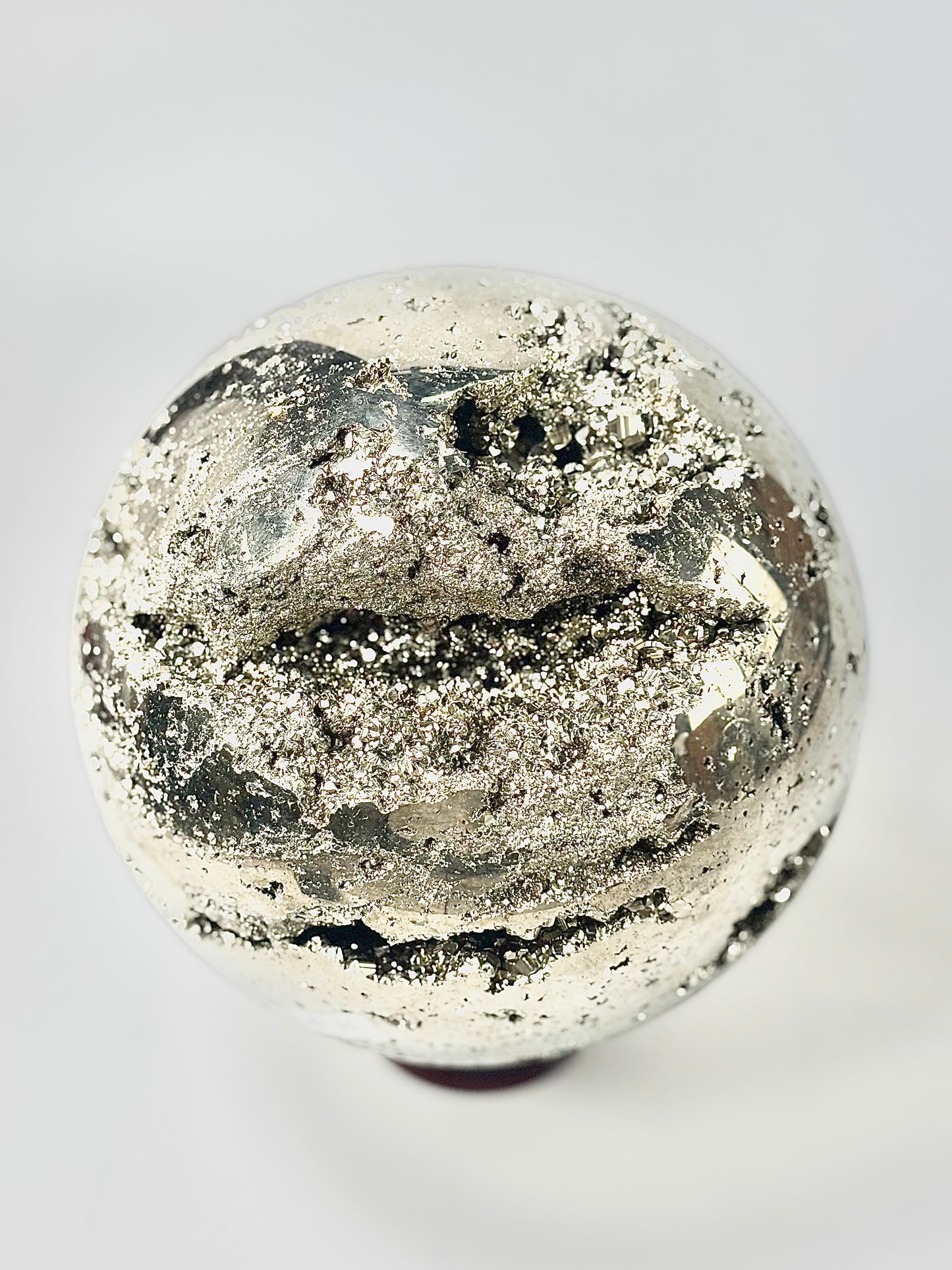 Extra Large Peruvian Pyrite Druzy Sphere 7.4 Kg – Abundance & Prosperity