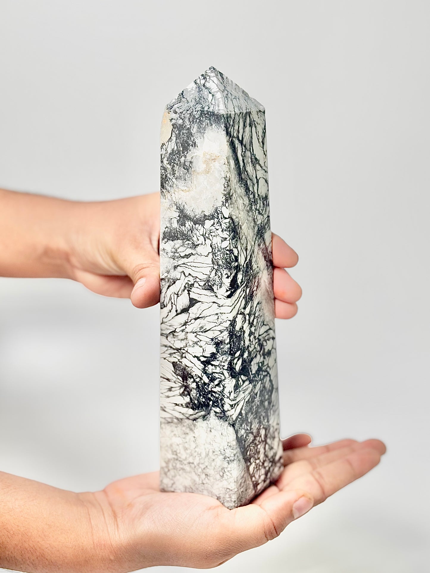 Four-Facet Pinolite Tower 1139g – Rare Stone of Calm & Clarity