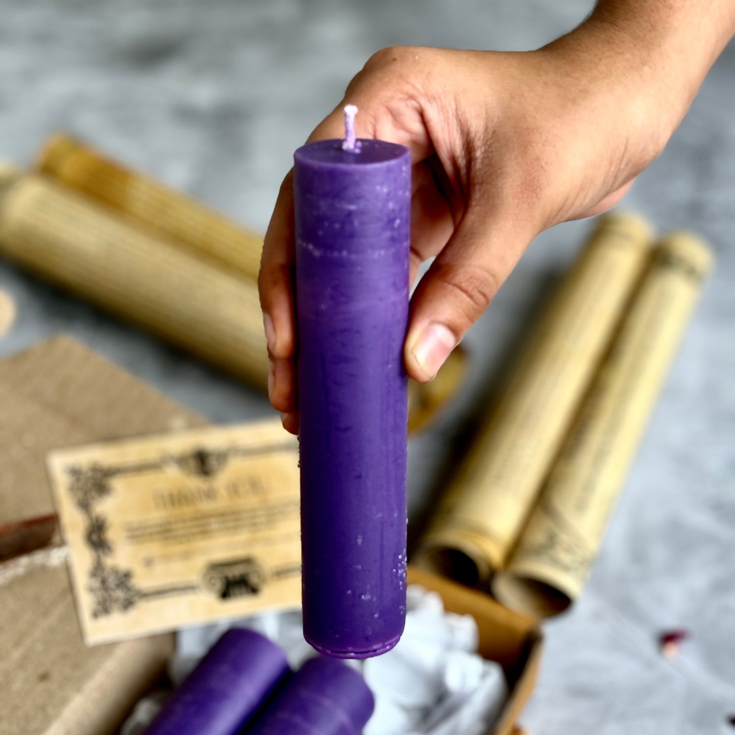 Purple Thick Soy Candle | Pack of 3