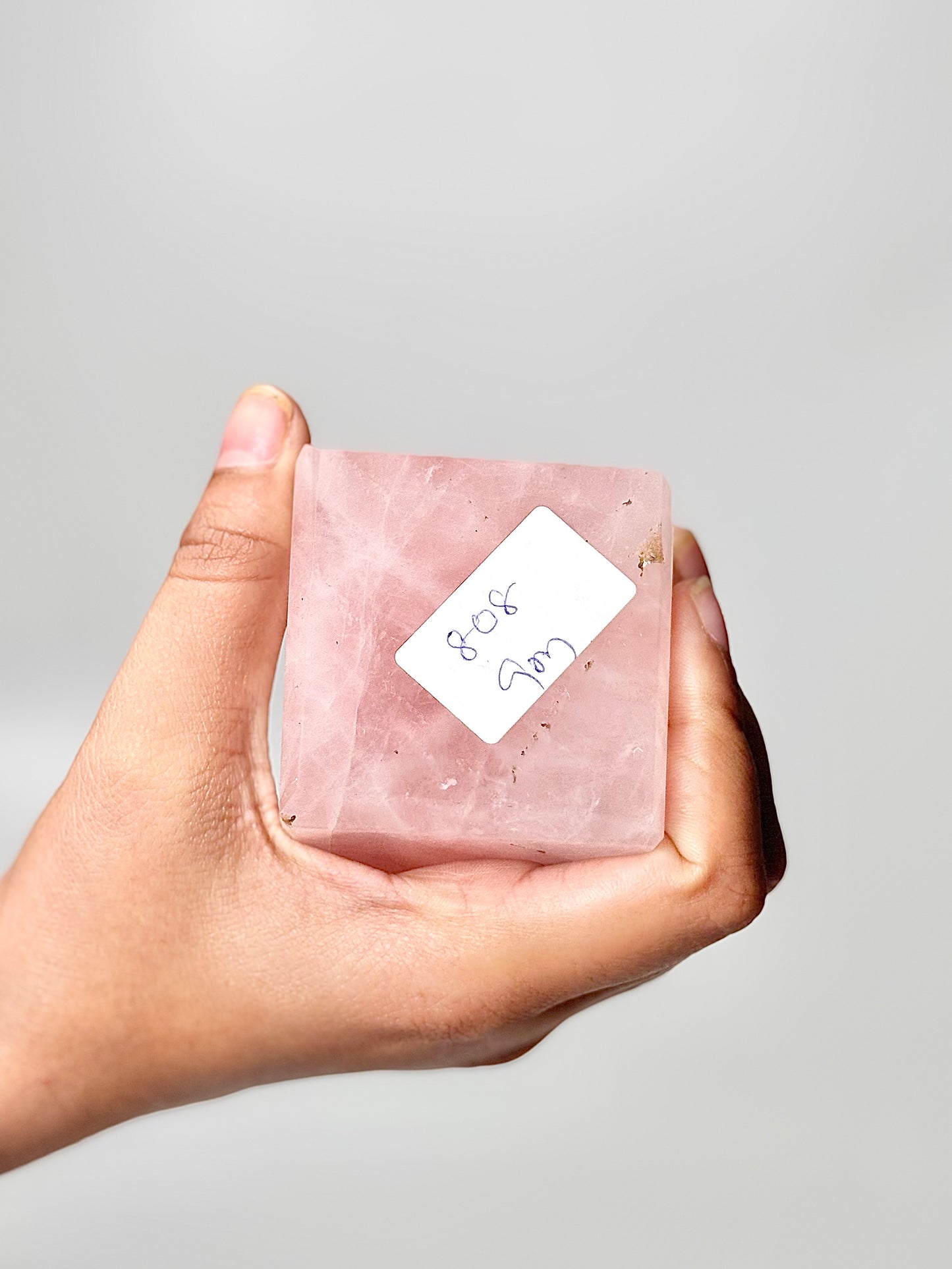 Four Facet Rose Quartz Tower – 808g - Soft Elegance & Balanced Design