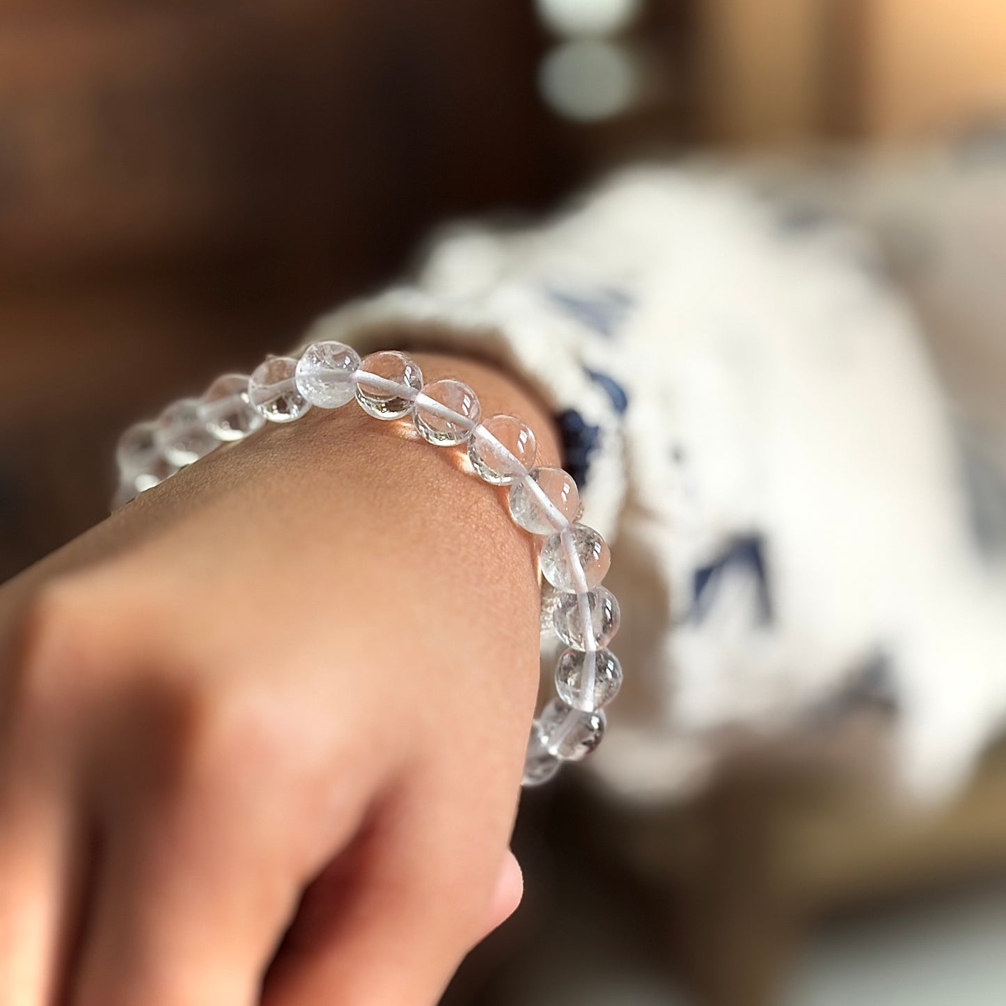 Clear Quartz Beads Bracelet - 8mm | Amplify the Energies