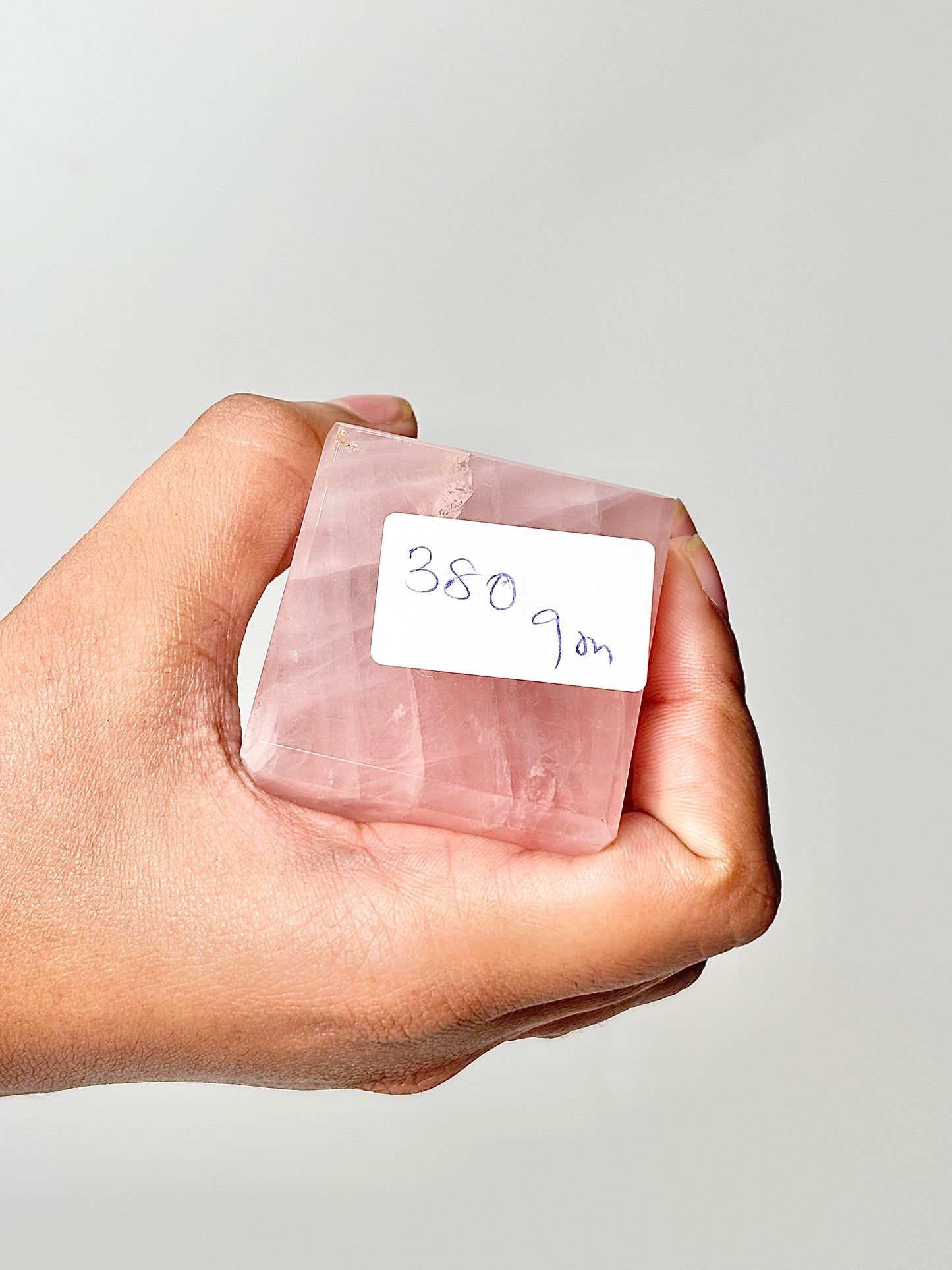Four Facet Rose Quartz Tower – 380g - Soft Elegance & Balanced Design