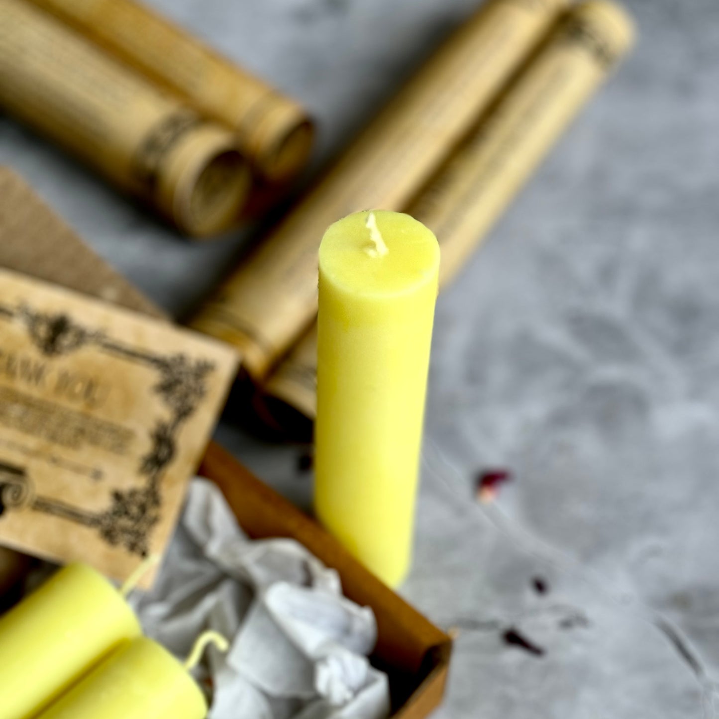 Yellow Thick Soy Candle | Pack of 3