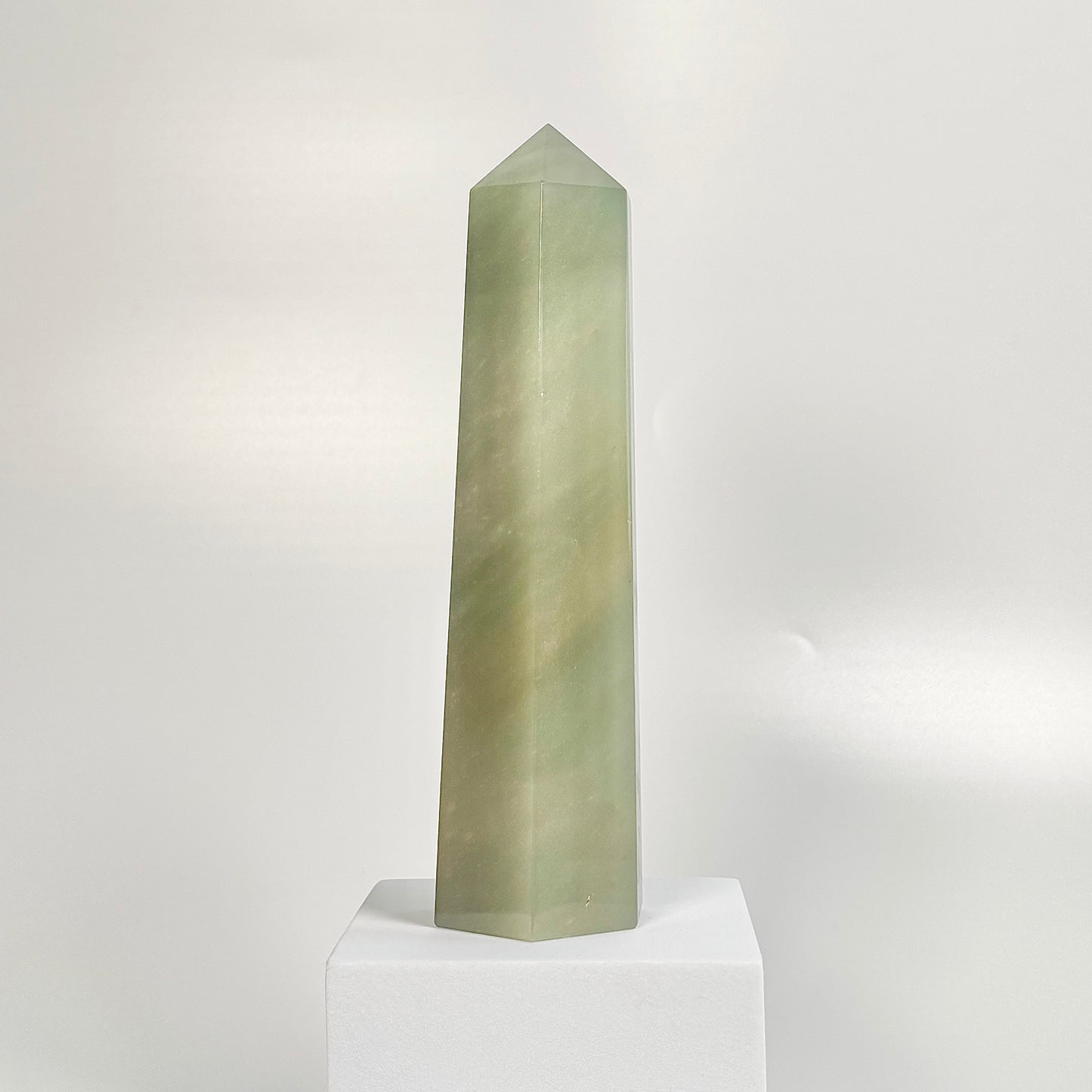 Green Aventurine Six-Facet Tower – 848g - Attract Luck • Inspire Growth • Help Heart Chakra