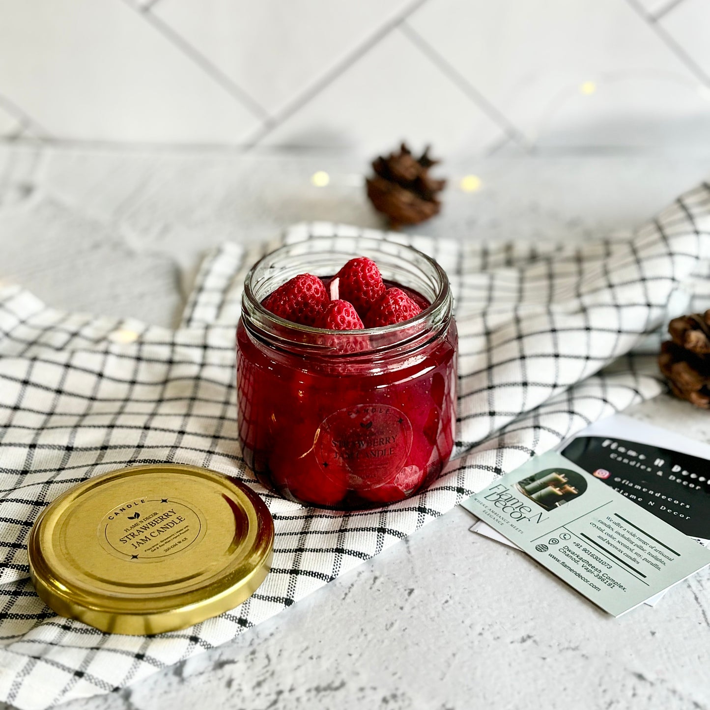 Strawberry Jam Scented Candle | Dessert Candle | Christmas