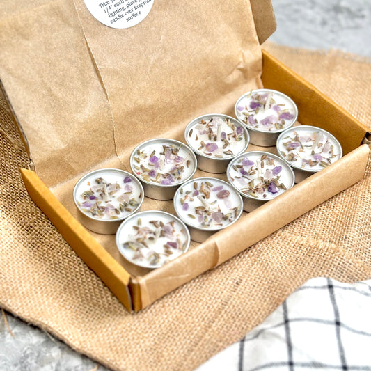 Lavender & Amethyst Soy Tealight Candle