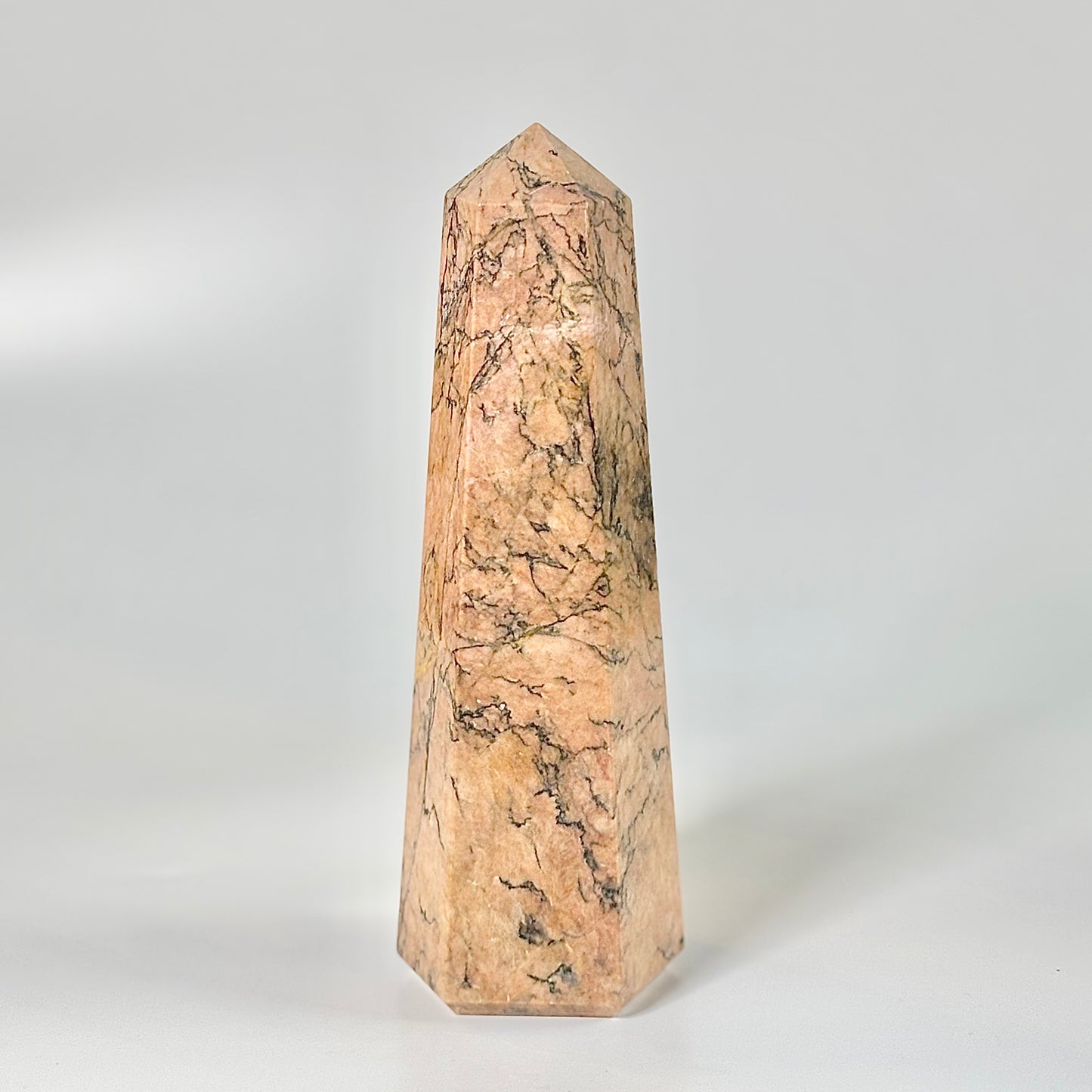 Orange Rhodonite XXL Size Tower - 1450 Gm | 6 facet