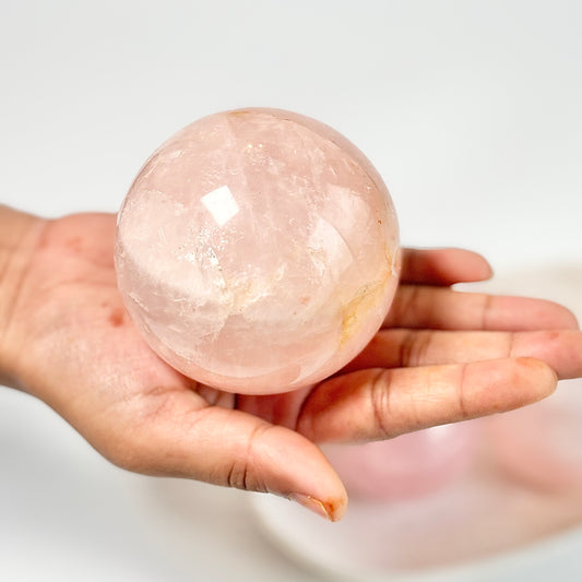 Rose Quartz Sphere - Stone of Universal Love and Self acceptance