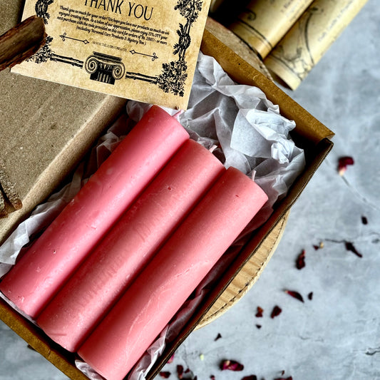 Pink Thick Soy Candle | Pack of 3