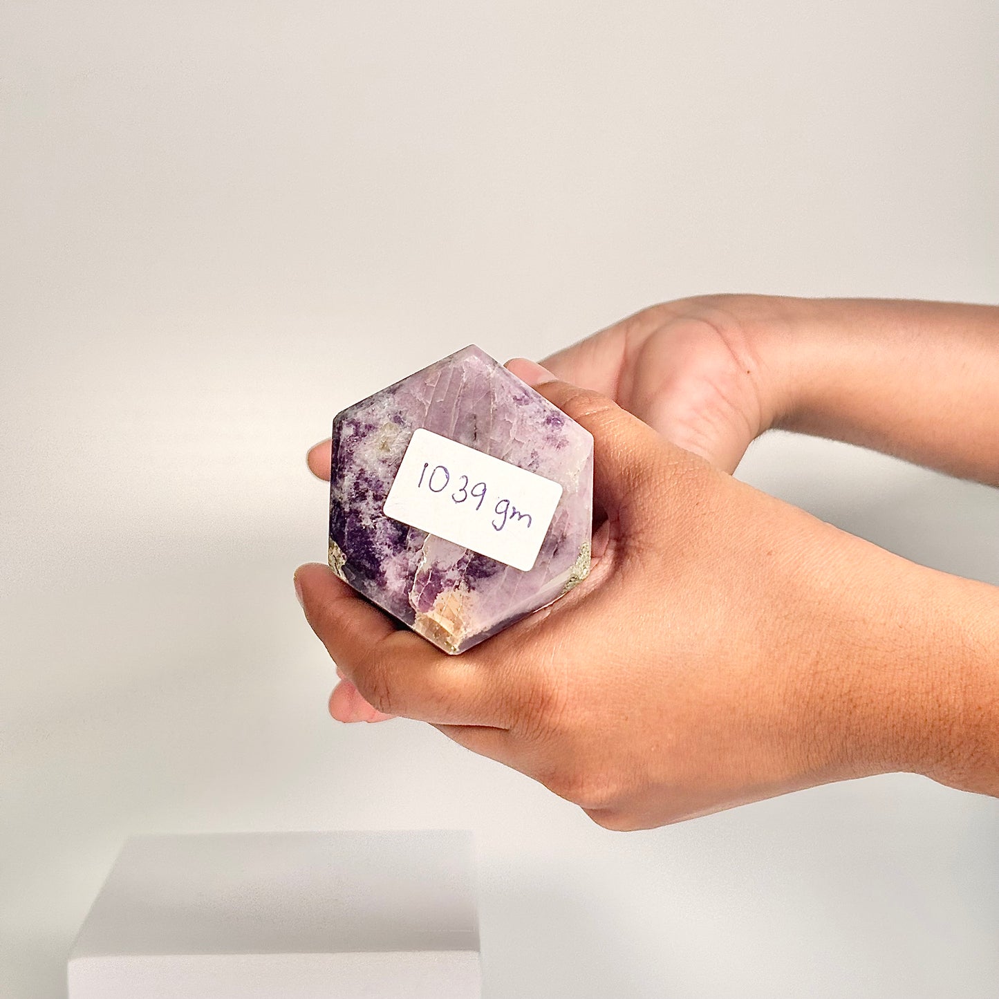 Lepidolite Six-Facet Tower – 1039 g - Calm the Mind • Ease Anxiety • Support Emotional Healing