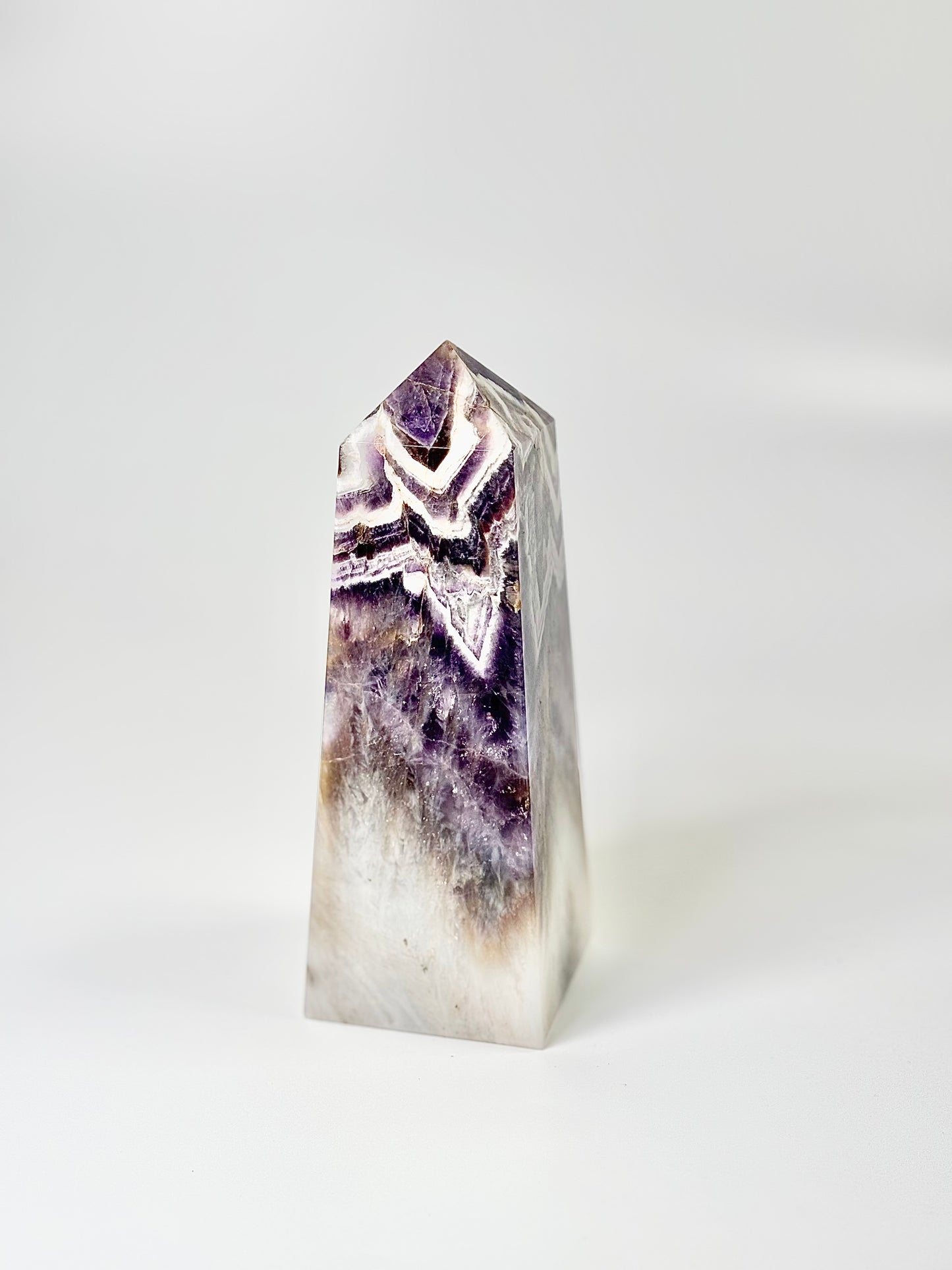 Four Facet Chevron Amethyst Tower – 830g - Amplified Intuition & Focused Healing