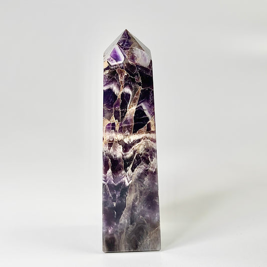 Four Facet Chevron Amethyst Tower – 610g - Amplified Intuition & Focused Healing