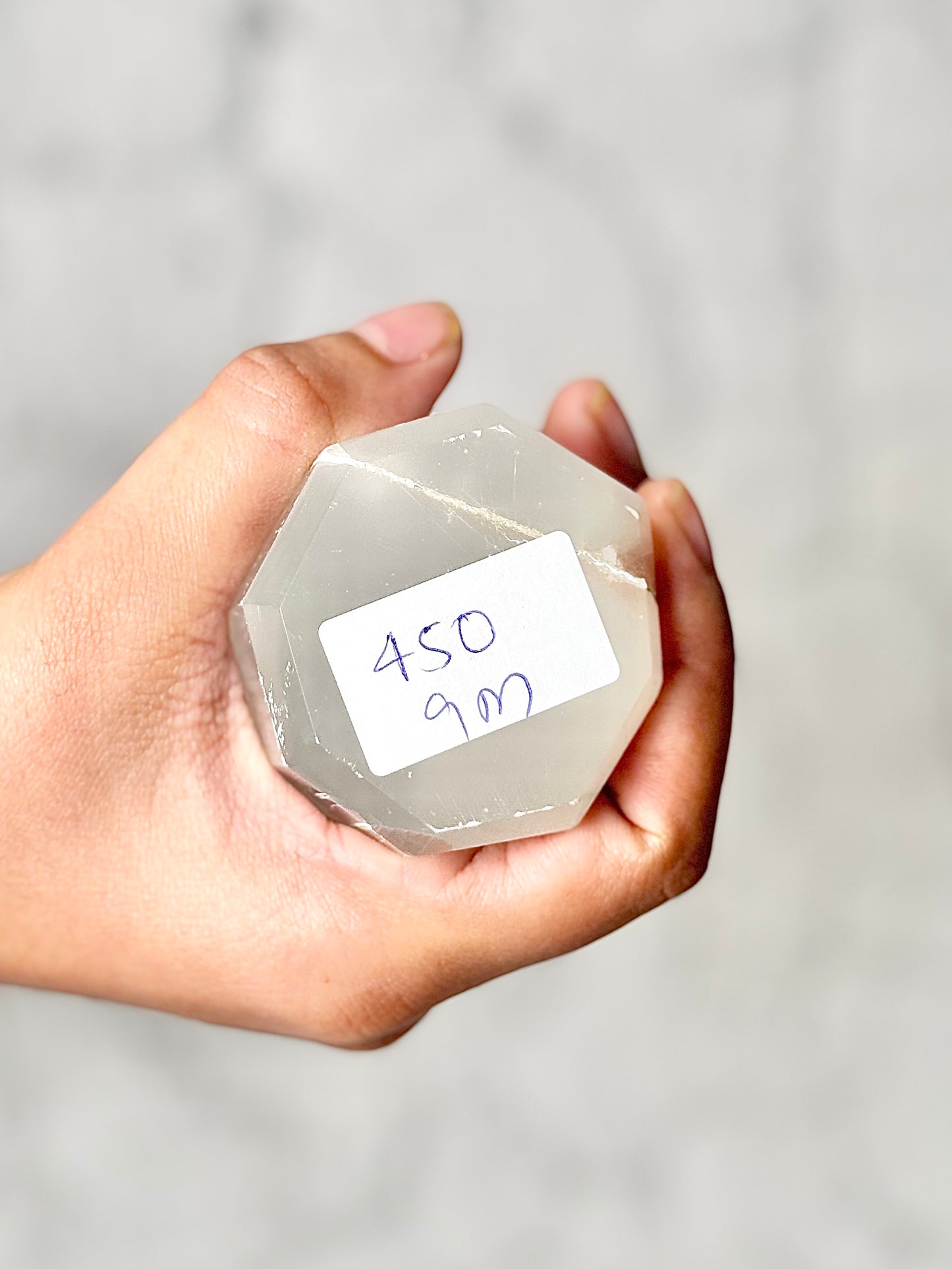 Eight Facet Selenite Tower – 450g - Light, Clarity & Refined Simplicity