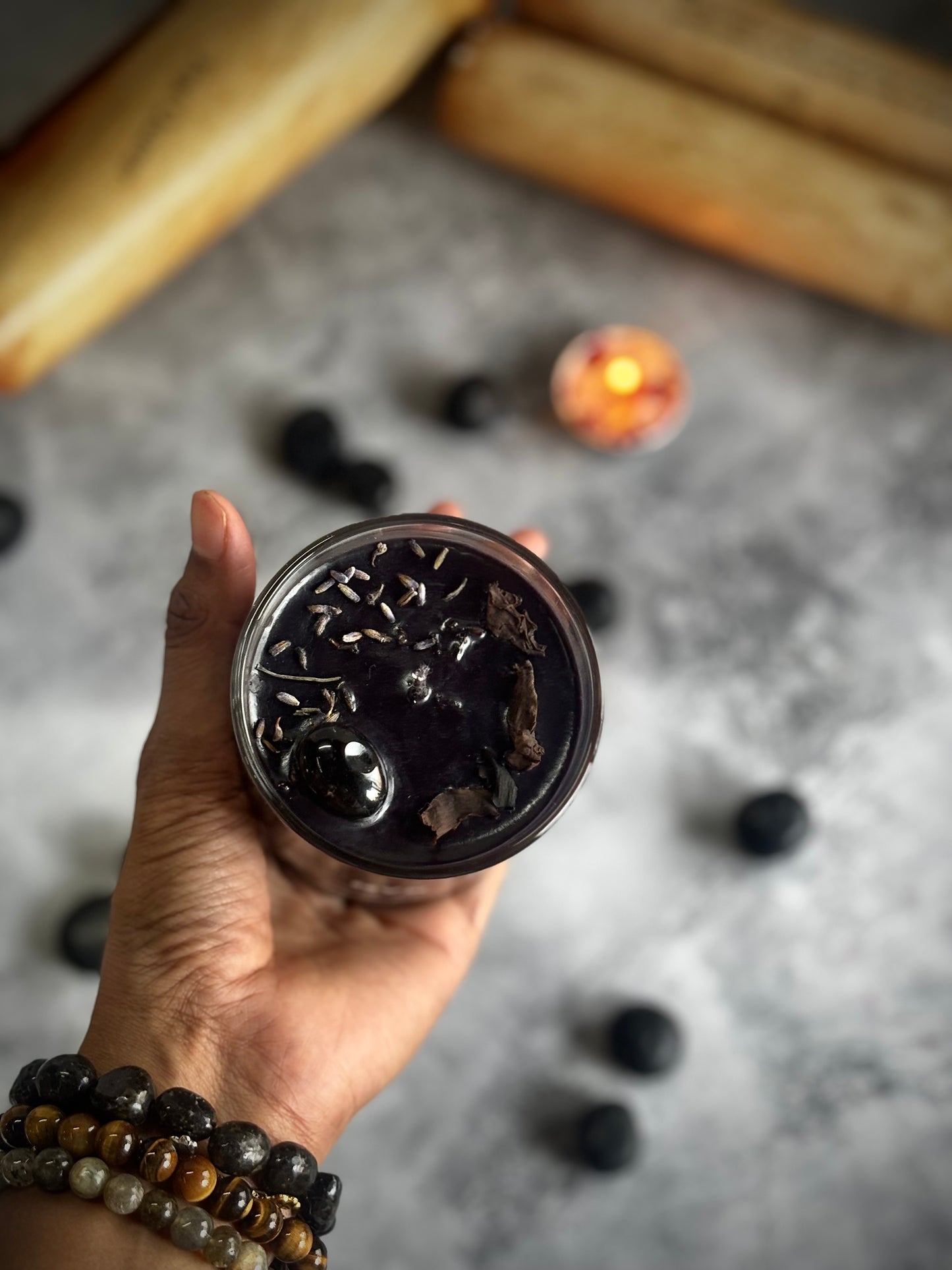 Nyx Altar Candle – 200 g Soy Wax Jar Candle for Ritual & Devotion