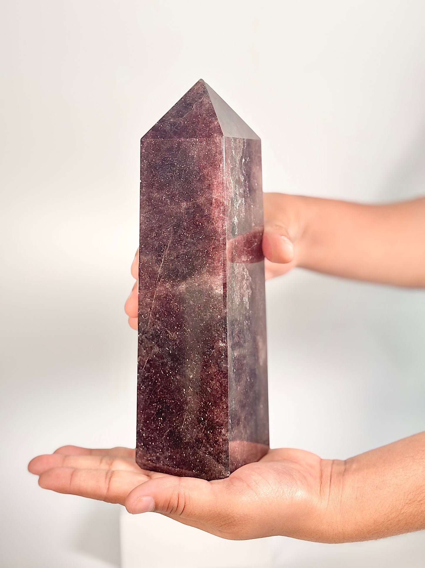Strawberry Quartz Four-Facet Tower – 1320g - Heart Chakra • Radiate Love • Embrace Joy