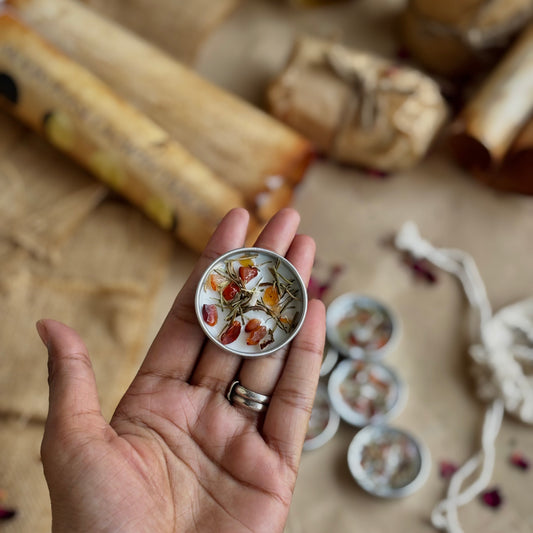 Rosemary & Orange Carnelian Soy Tealight Candle