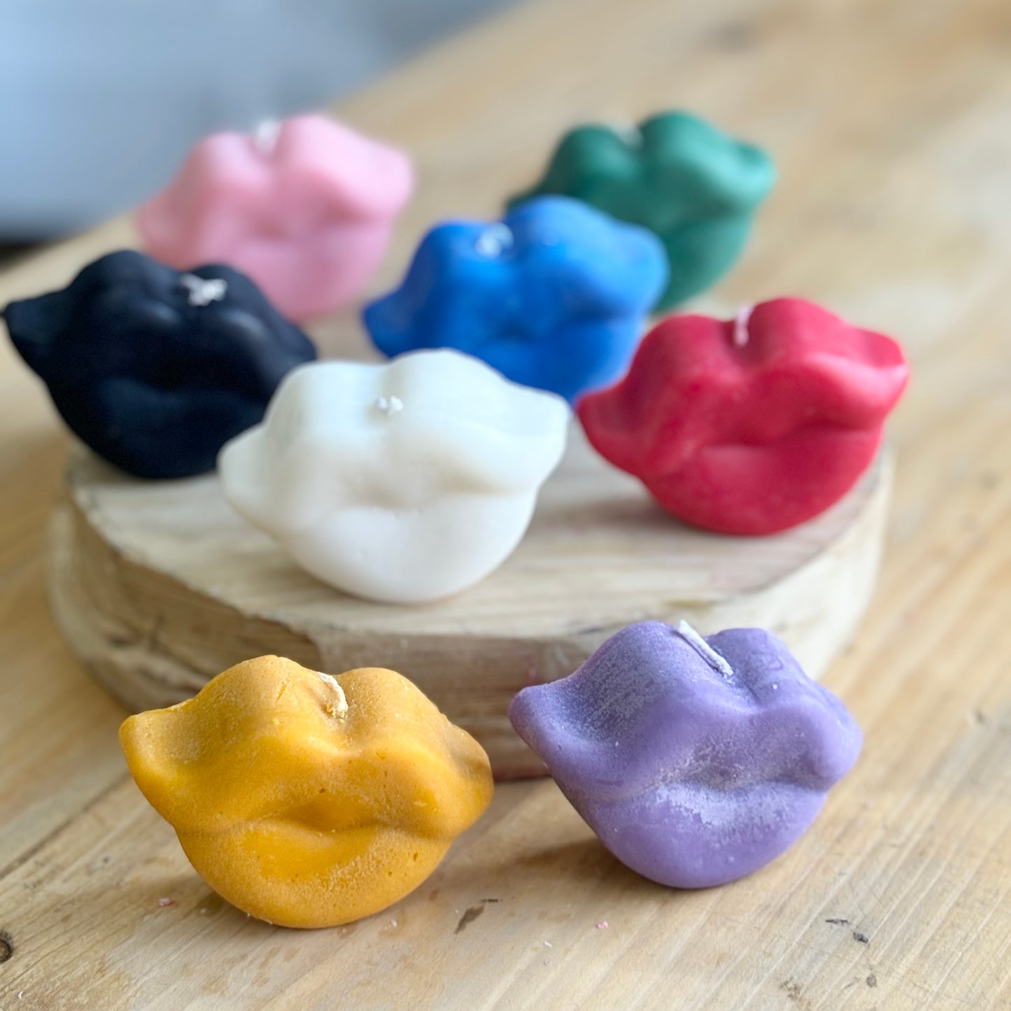 Lip Figurine Soy Candle - | Colour Options Available