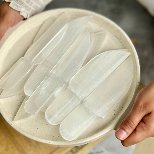 Selenite Knife (Satin Spar Selenite) | Stone for Spiritual work & Cleansing