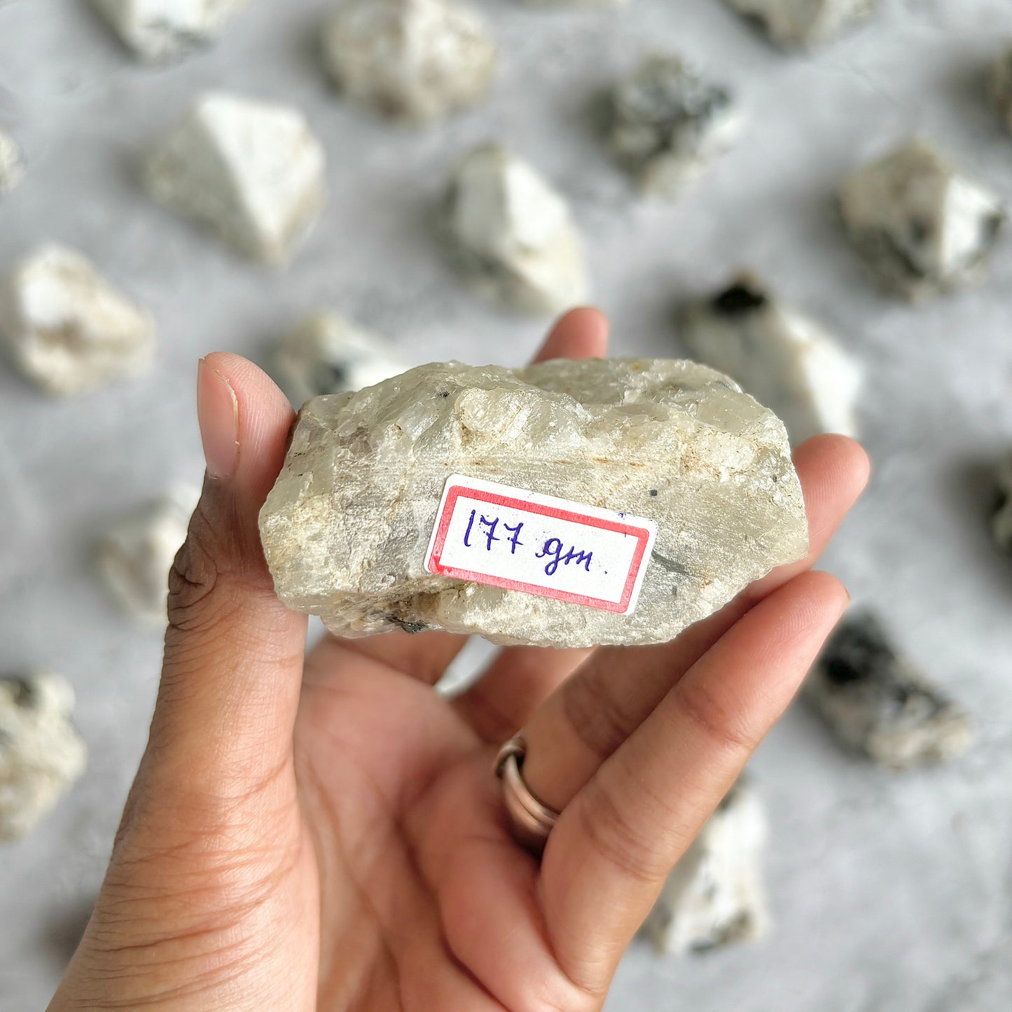 Rainbow Moonstone Raw with Polished Point - 177 Gm | Cultivates Compassion & empathy