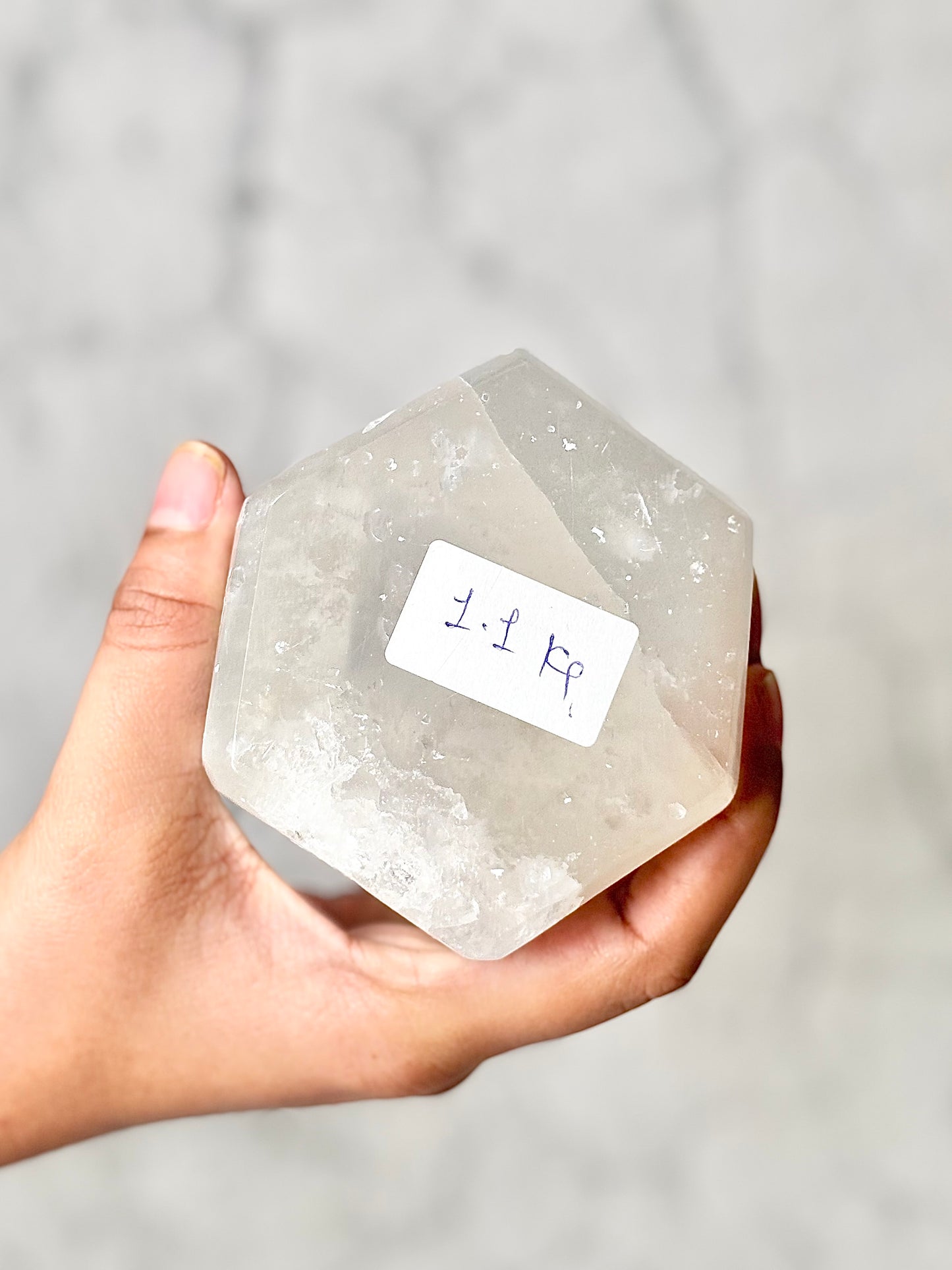 Six Facet Selenite Tower – 1.1kg Bright Elegance & Harmonised Form