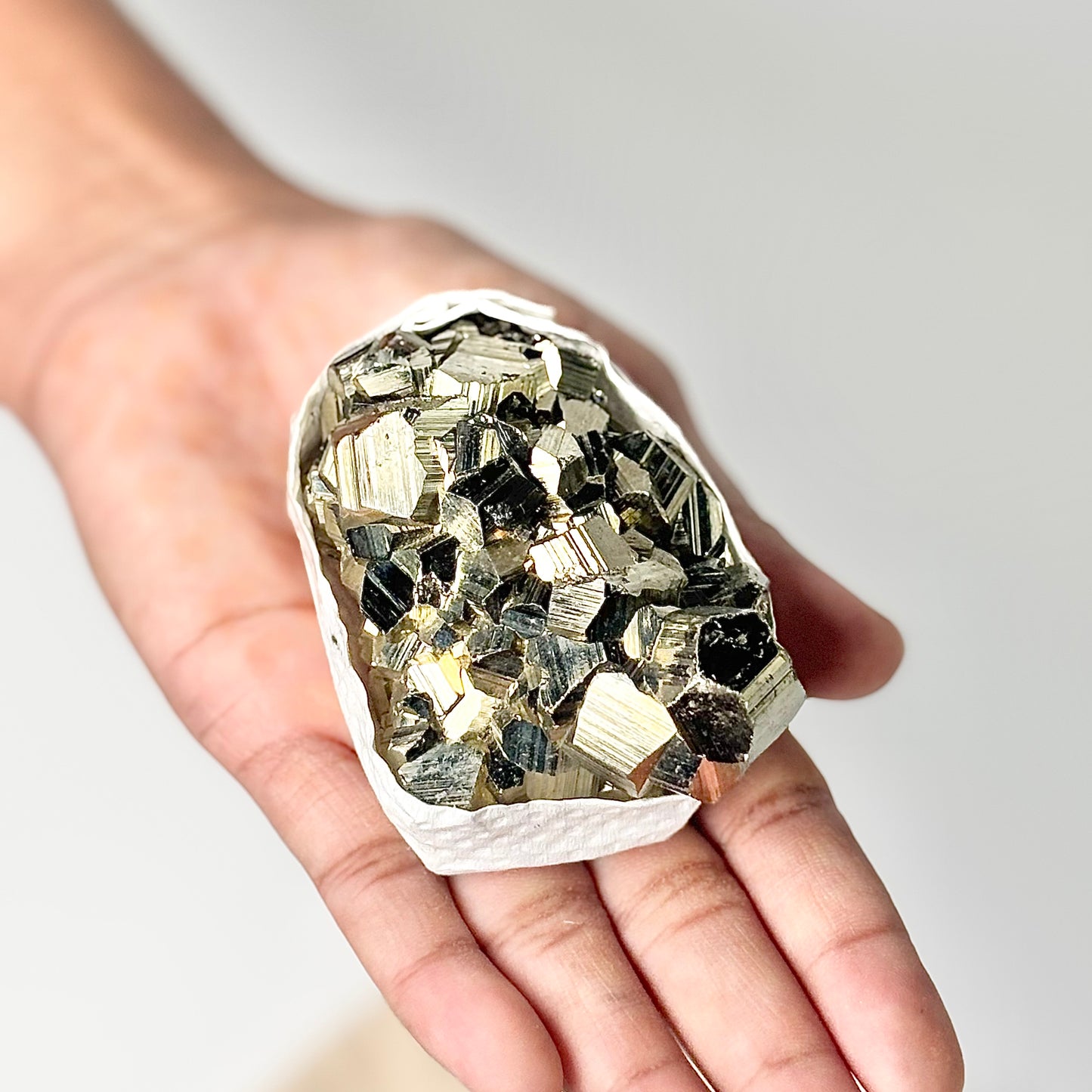 Peruvian Pyrite Cluster – 270g -Golden Brilliance & Striking Presence