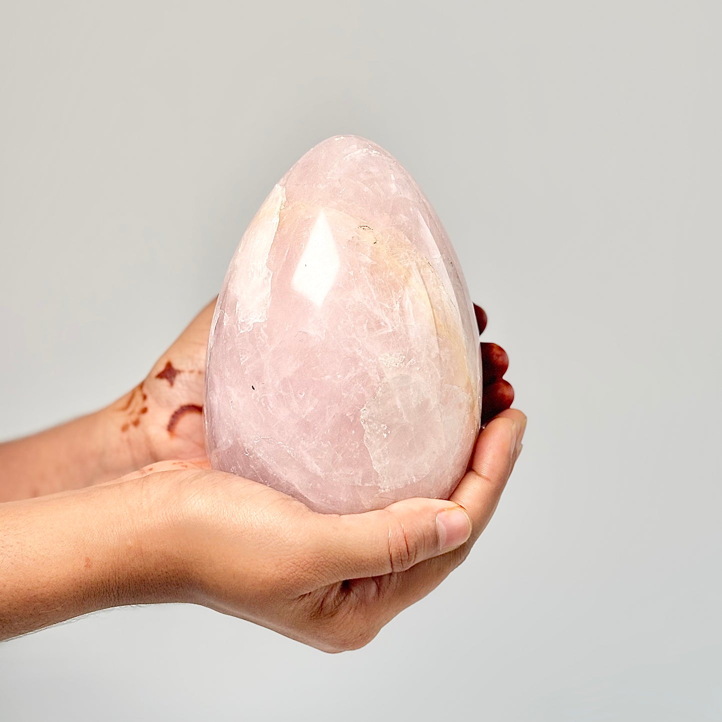 Rose Quartz Large Egg Carving – 1.2 Kg | Stone of Love & Self Love