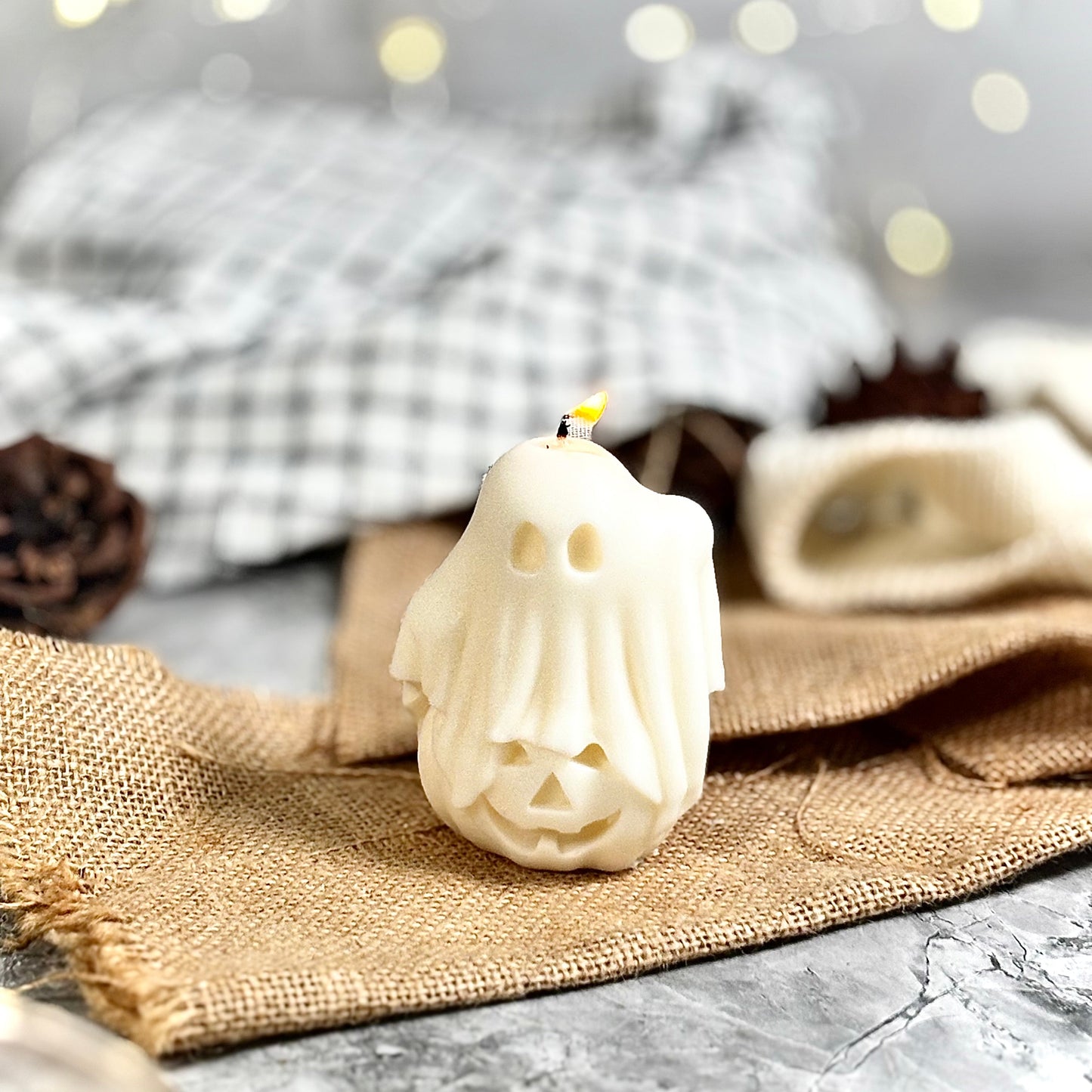 Ghost Shaped Halloween Soy Scented Candle