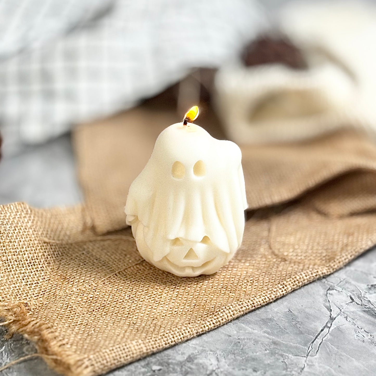Ghost Shaped Halloween Soy Scented Candle