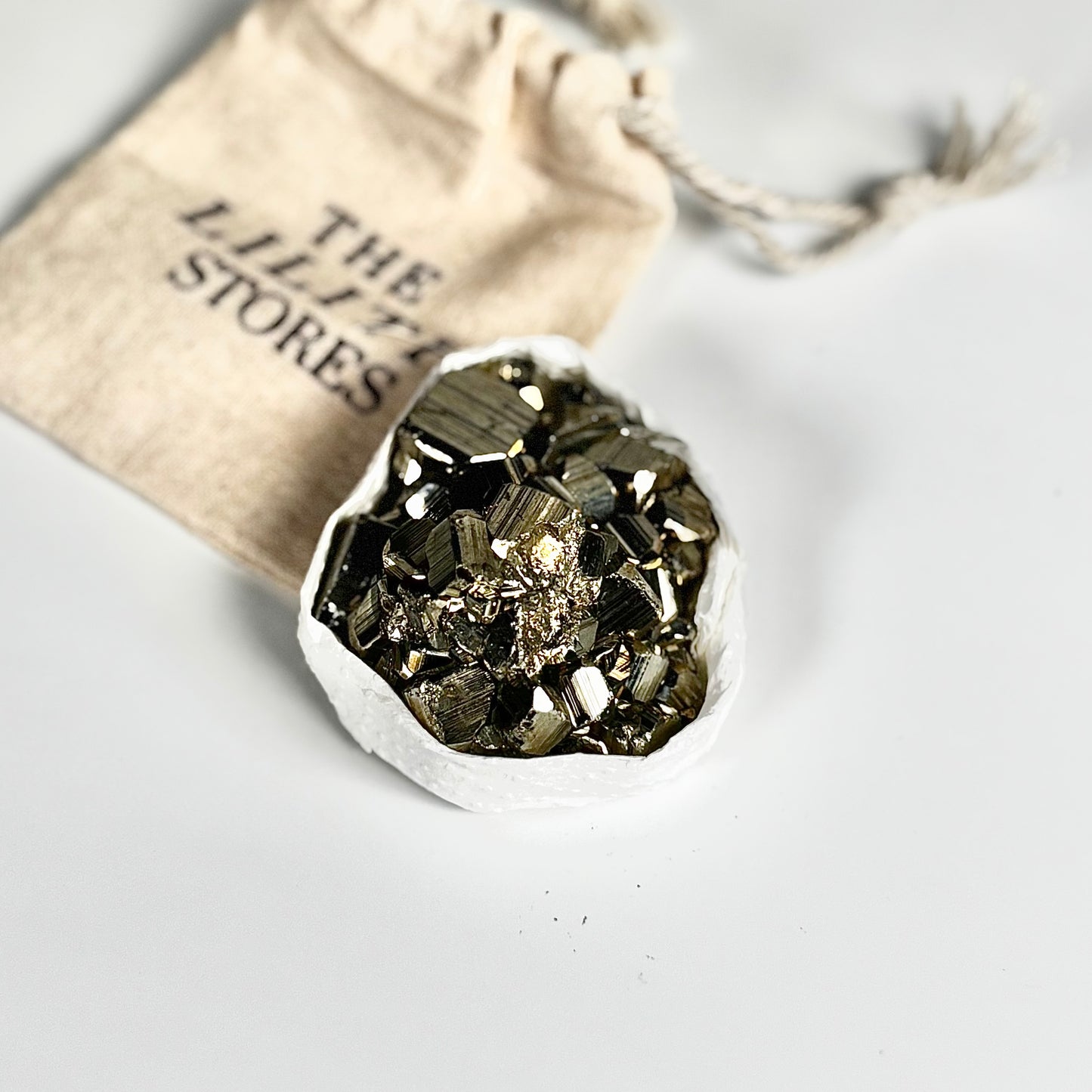 Peruvian Pyrite Cluster – 345g -Golden Brilliance & Striking Presence