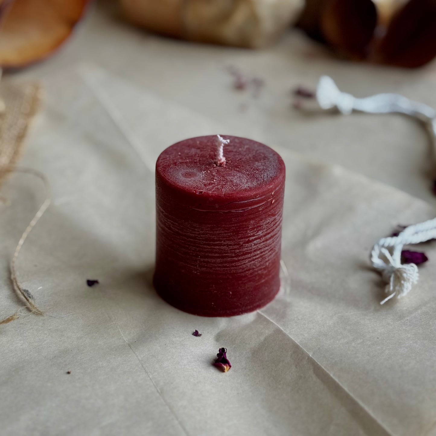 Brown Pillar Candle 2 Inch – Soy Wax Ritual & Décor Candle | Pack of 4