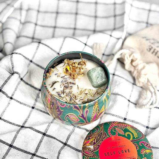 Self-Love Tin Container Soy Intention Candle - 100 g