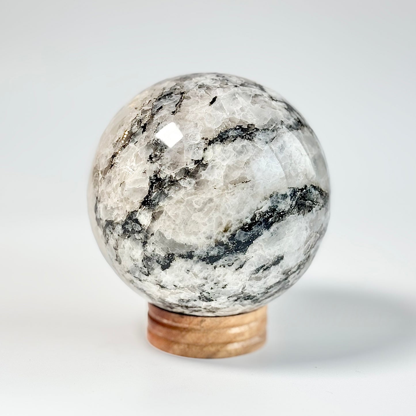 Rainbow Moonstone Sphere – Large - 1770 Gm | Cultivates Compassion & empathy