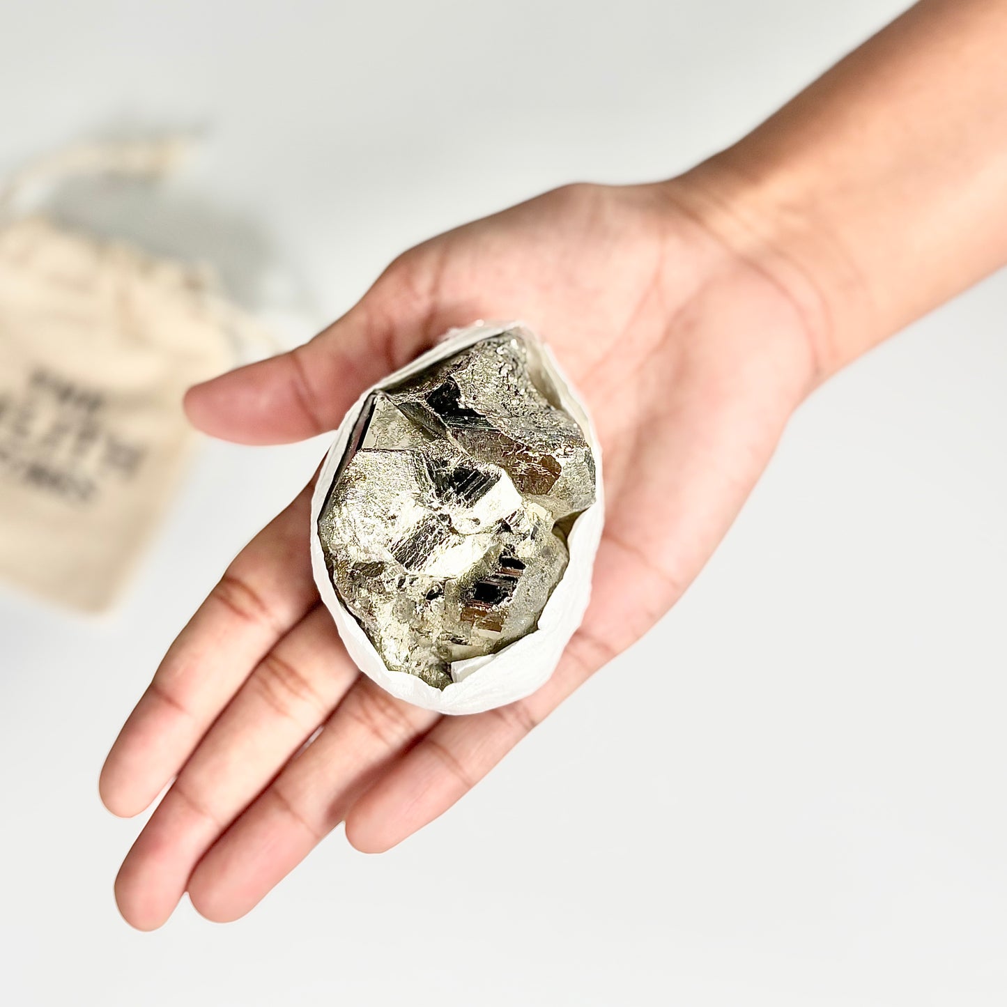 Peruvian Pyrite Cluster – 264g -Golden Brilliance & Striking Presence