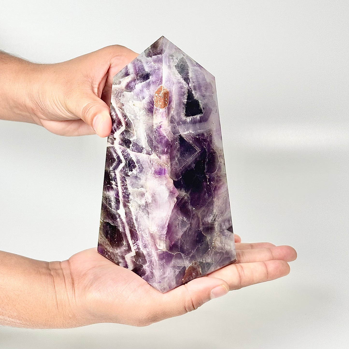 Four Facet Chevron Amethyst Tower – 1170g - Amplified Intuition & Focused Healing
