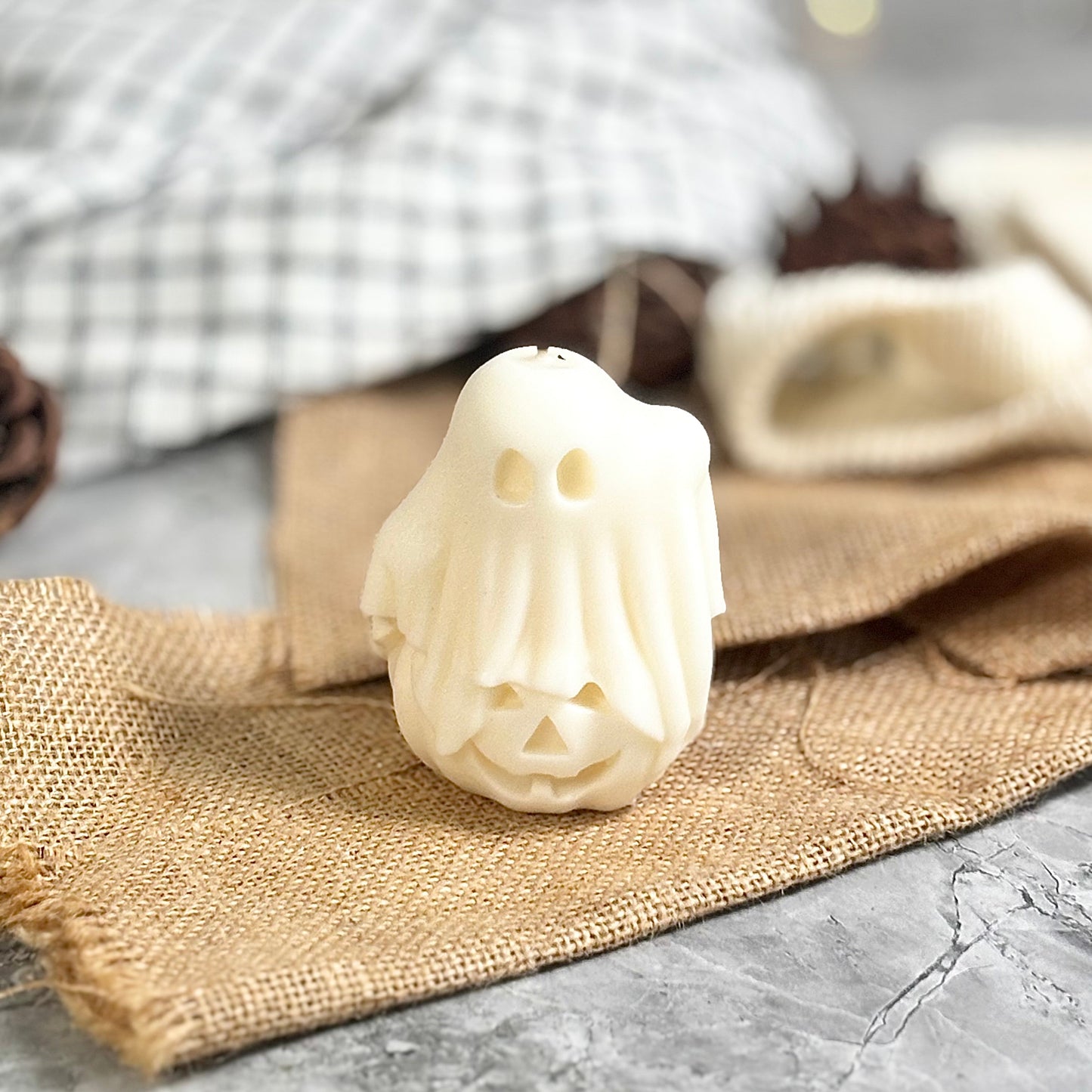 Ghost Shaped Halloween Soy Scented Candle
