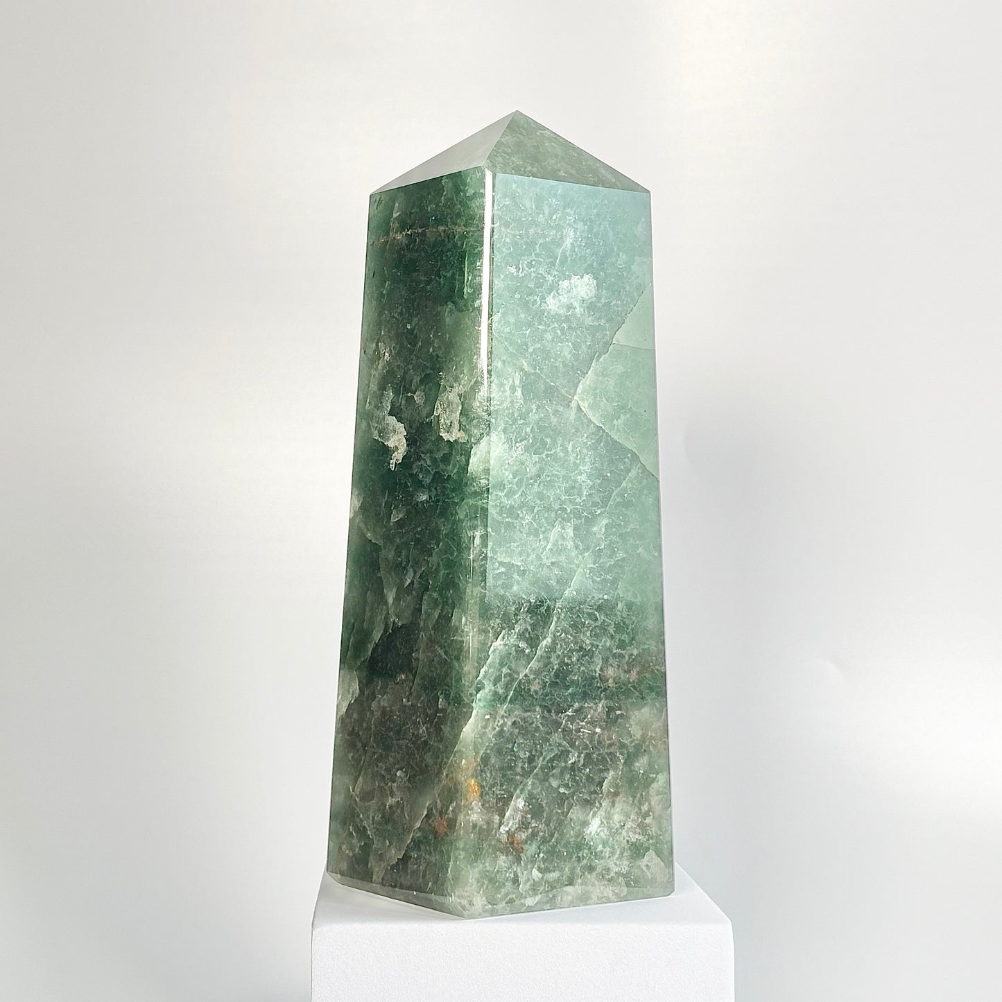 Green Strawberry Quartz Four-Facet Tower – 1860g - Heart Chakra • Uplift the Spirit • Attract Harmony