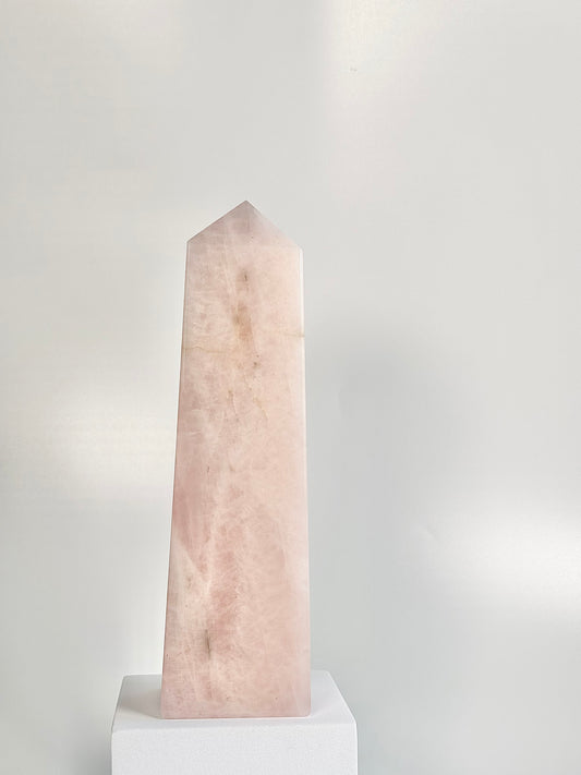 Rose Quartz Four-Facet Tower – 1737g -  Attract Love • Heal Emotionally • Radiate Compassion