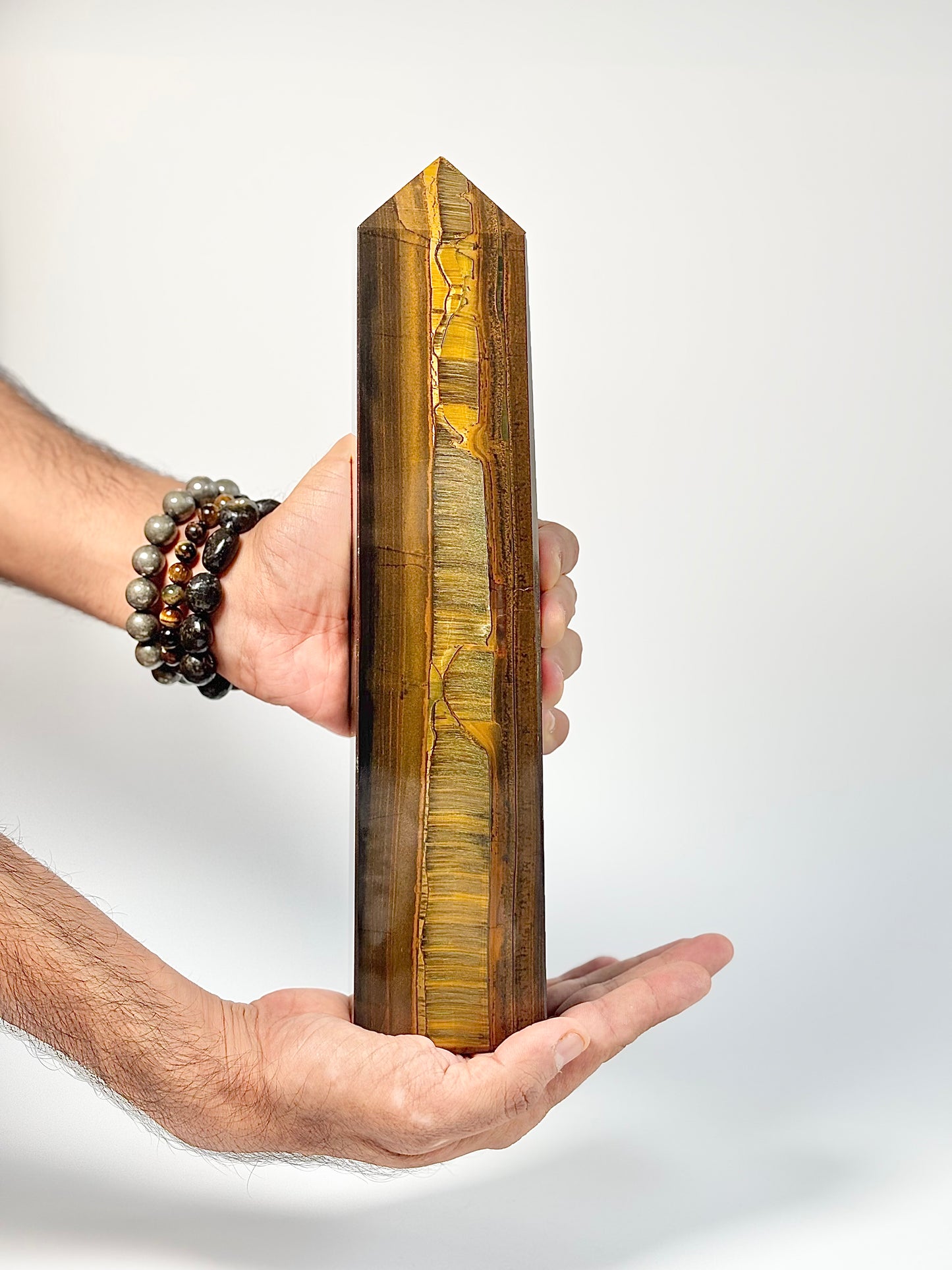 Tiger's eye XXL Four facet Tower - 3 Kg