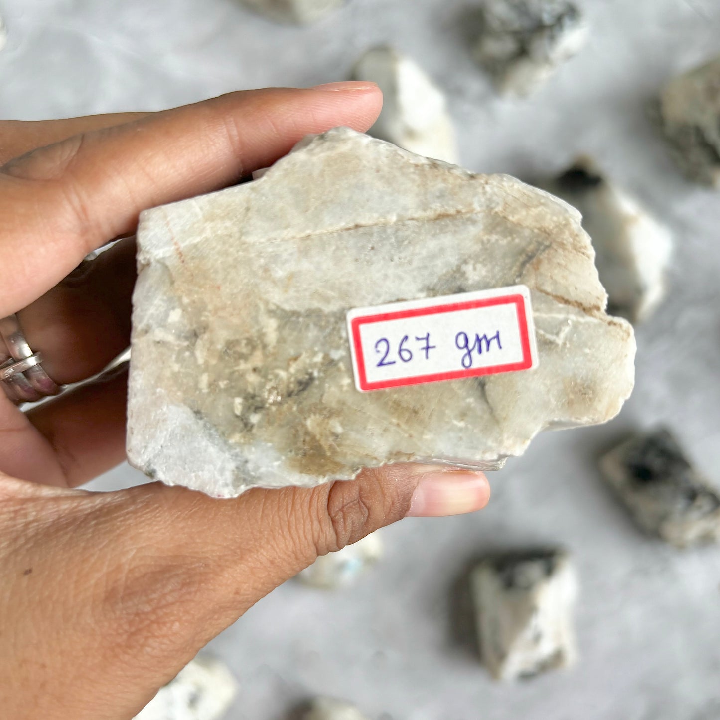 Rainbow Moonstone Raw with Polished Point - 267 Gm | Cultivates Compassion & empathy