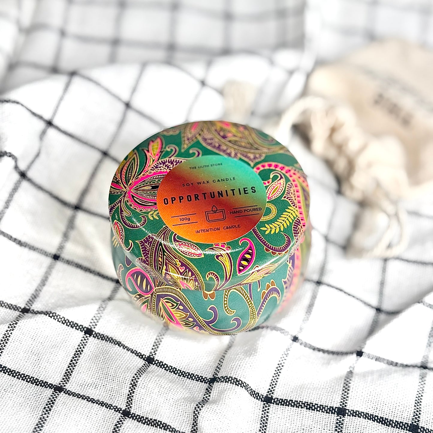 Motivation Tin Container Soy Intention Candle - 100 g