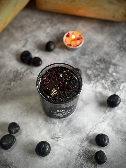 Bast Altar Candle – 200 g Scented Soy Wax Jar Candle for Ritual & Devotion