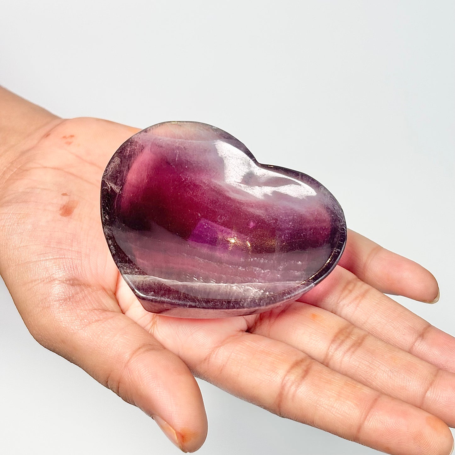 Multi Fluorite Heart-Shaped Bowl