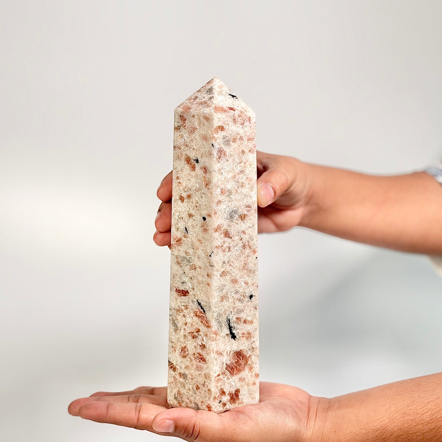 Sunstone Six-Facet Tower – 1292 Gm - Ignit Joy • Embrace Confidence • Manifest Positivity
