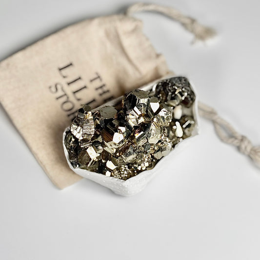 Peruvian Pyrite Cluster – 265g -Golden Brilliance & Striking Presence