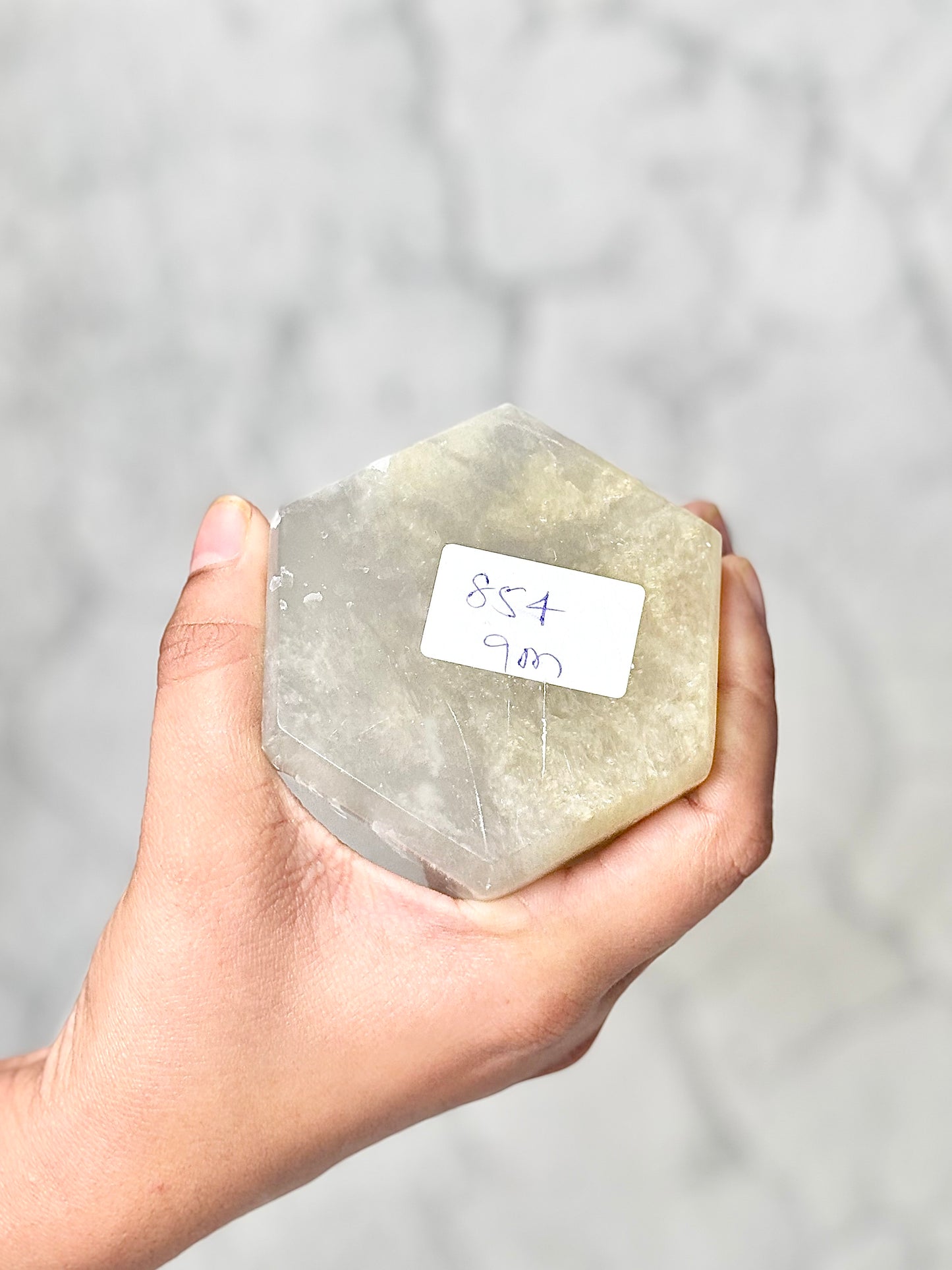 Six Facet Selenite Tower – 854g - Bright Elegance & Harmonised Form