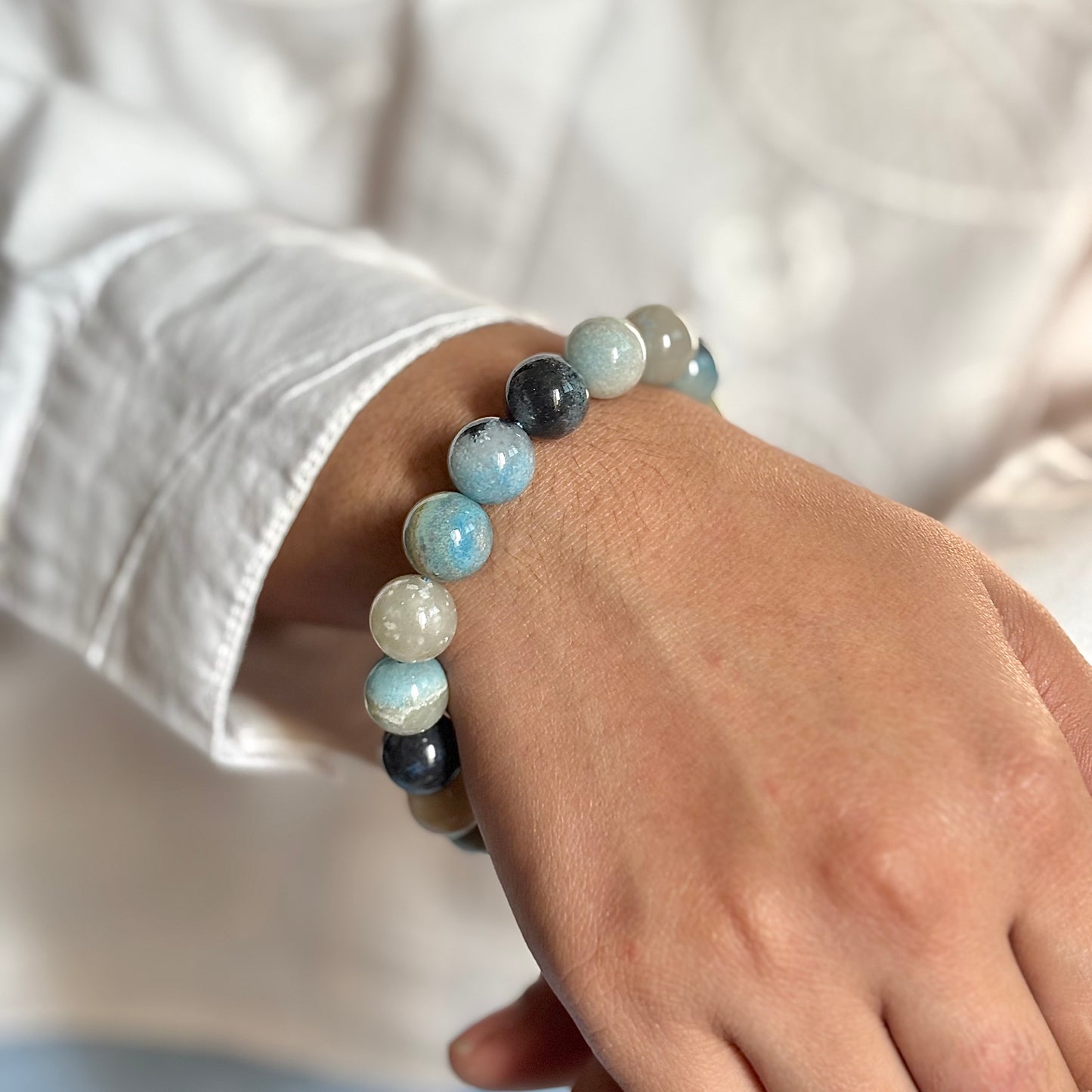 Trolleite Beads Bracelet - 12mm | Self Discipline, Focus & Helps in Manifesting Intention